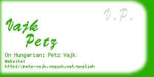 vajk petz business card